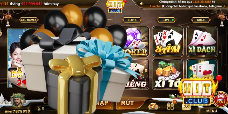 Chơi game bài online tại HItclub nhận nhiều quà tặng