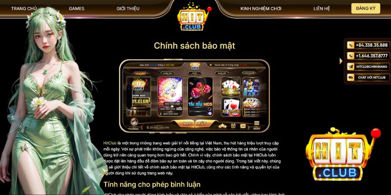 Yên tâm chơi game Hitclub với hệ thống bảo mật cao cấp